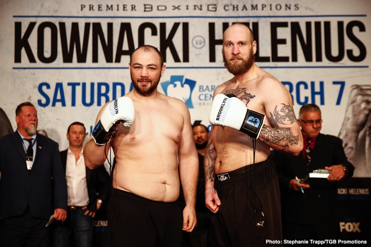 Adam Kownacki 265.2 vs. Robert Helenius 238.8 - Official weights