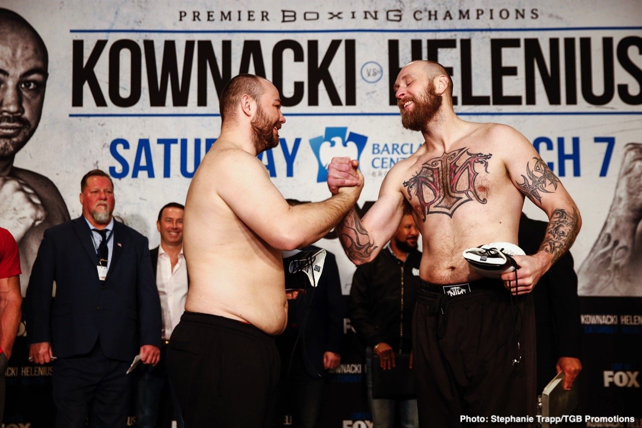 Adam Kownacki 265.2 vs. Robert Helenius 238.8 - Official weights