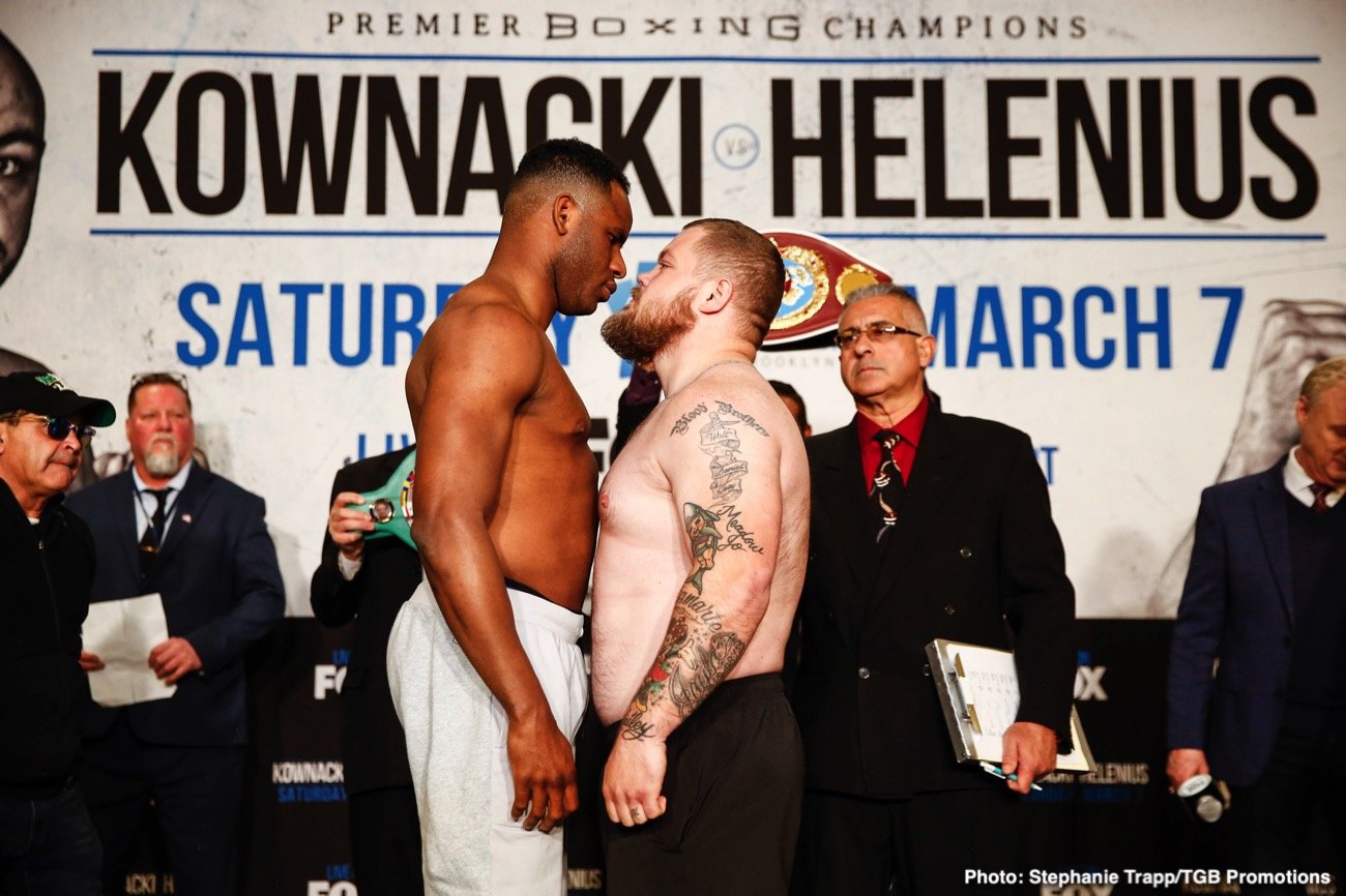 Adam Kownacki 265.2 vs. Robert Helenius 238.8 - Official weights
