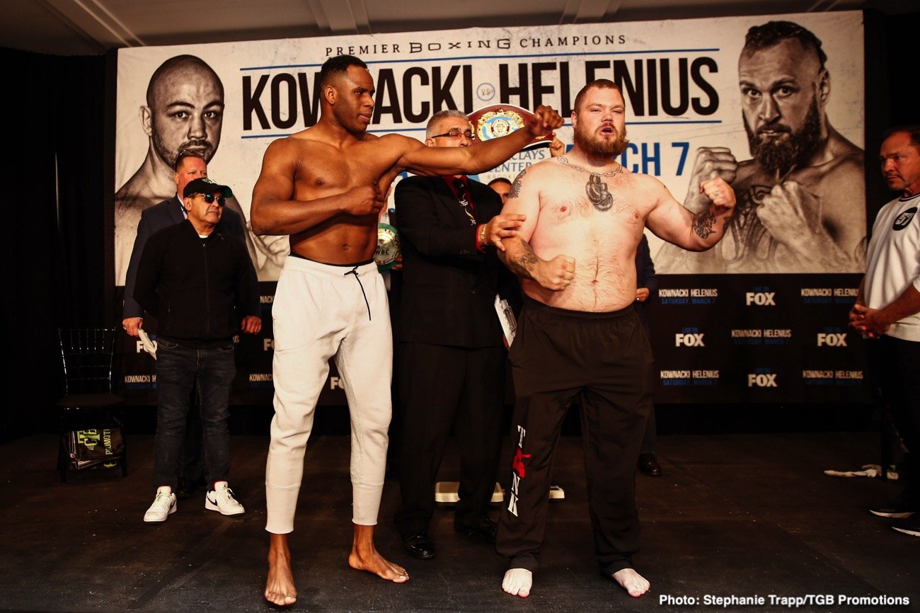 Adam Kownacki 265.2 vs. Robert Helenius 238.8 - Official weights