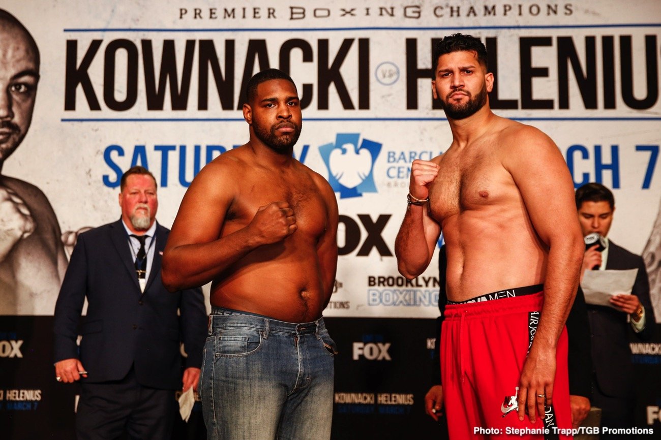 Adam Kownacki 265.2 vs. Robert Helenius 238.8 - Official weights