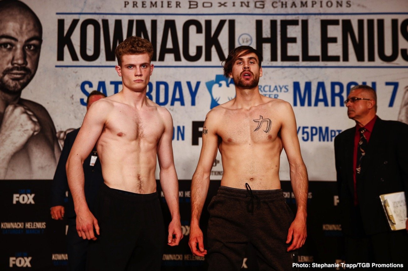 Adam Kownacki 265.2 vs. Robert Helenius 238.8 - Official weights