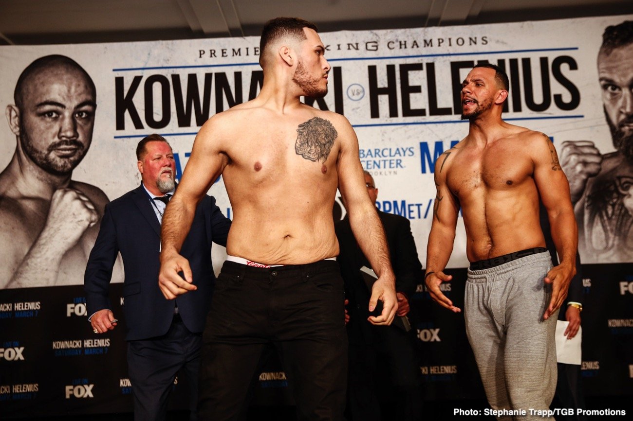 Adam Kownacki 265.2 vs. Robert Helenius 238.8 - Official weights