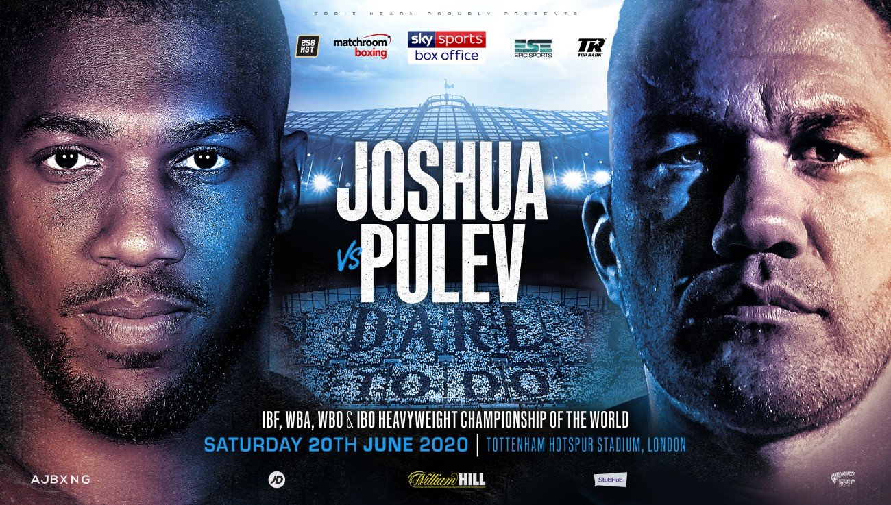 Anthony Joshua defends against Kubrat Pulev on June 20th at the Tottenham Hotspur Stadium