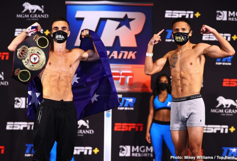 Andrew Moloney vs. Joshua Franco Official ESPN Weigh In Results