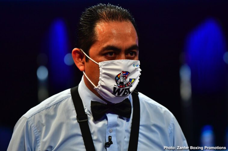 Volvemos con Punch Emanuel Navarrete, Uriel Lopez - Navarrete uses body attack to stop Lopez in the sixth round of featherweight main event