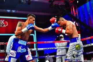 Volvemos con Punch Emanuel Navarrete, Uriel Lopez - Navarrete uses body attack to stop Lopez in the sixth round of featherweight main event