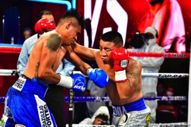 Volvemos con Punch Emanuel Navarrete, Uriel Lopez - Navarrete uses body attack to stop Lopez in the sixth round of featherweight main event