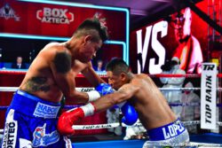 Volvemos con Punch Emanuel Navarrete, Uriel Lopez - Navarrete uses body attack to stop Lopez in the sixth round of featherweight main event