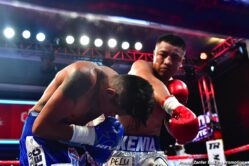 Volvemos con Punch Emanuel Navarrete, Uriel Lopez - Navarrete uses body attack to stop Lopez in the sixth round of featherweight main event