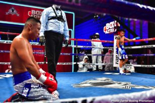Volvemos con Punch Emanuel Navarrete, Uriel Lopez - Navarrete uses body attack to stop Lopez in the sixth round of featherweight main event