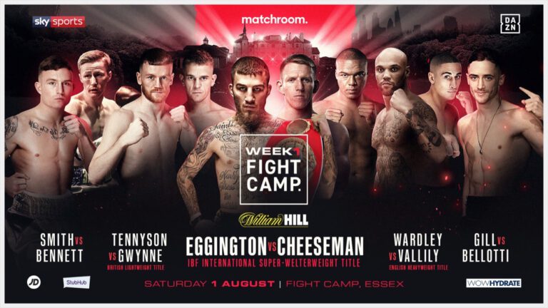 Eggington – Cheesman to headline Matchroom’s Fight Club on Aug. 1
