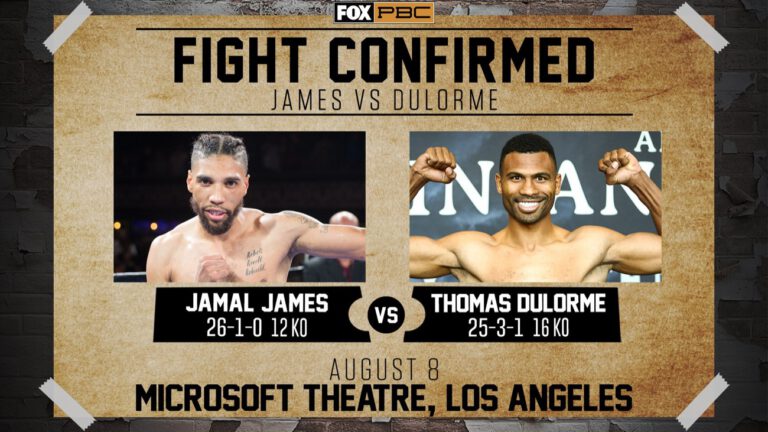 Jamal James Takes On Thomas Dulorme on August 8 on Fox
