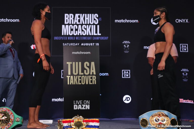 Braekhus vs McCaskill Official DAZN Weigh In Results