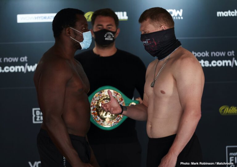 Whyte vs Povetkin & Taylor vs Persoon Official DAZN Weigh In Results