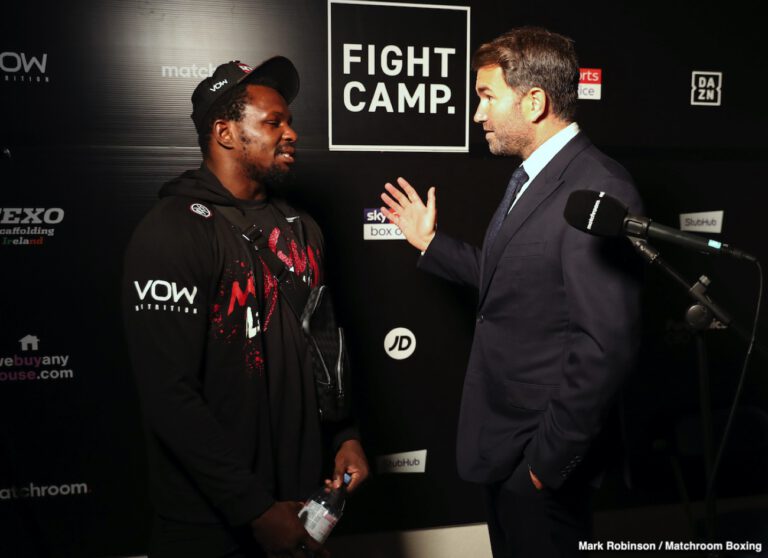 Eddie Hearn says Dillian Whyte will need to recover from his knockout loss