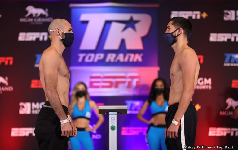 Pedraza - Molina, Efe Ajagba Official ESPN+ Weigh In Results