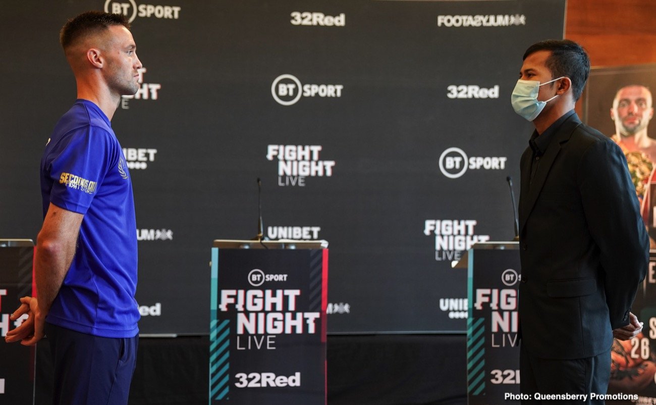 Boxing photo: Josh Taylor image Josh Taylor v Khongsong, Edwards v Williams Weigh In Results
