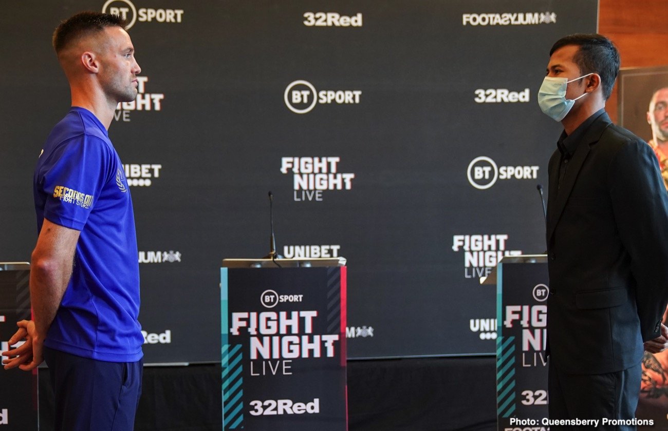 Boxing photo: Josh Taylor image Josh Taylor v Khongsong, Edwards v Williams Weigh In Results