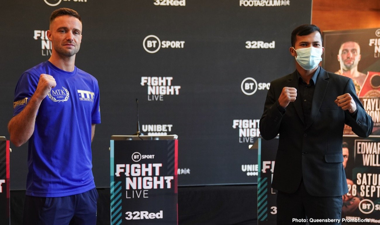 Boxing photo: Josh Taylor image Josh Taylor v Khongsong, Edwards v Williams Weigh In Results