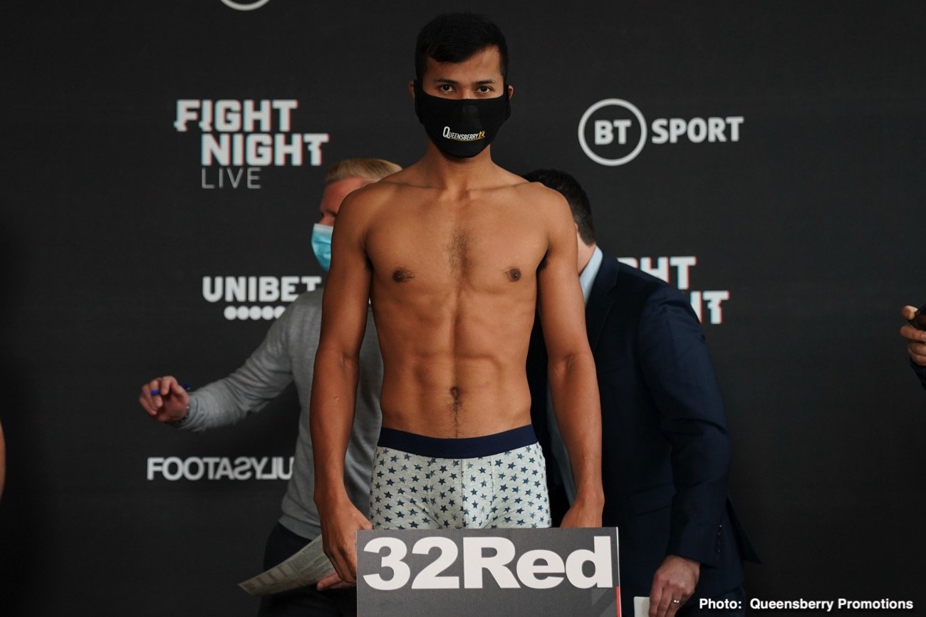 Boxing photo: Josh Taylor image Josh Taylor v Khongsong, Edwards v Williams Weigh In Results