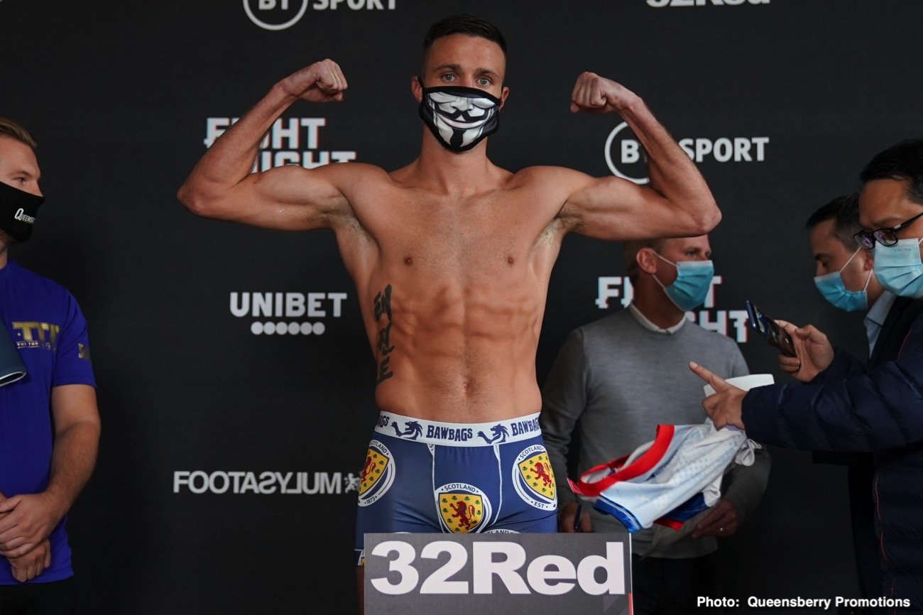 Boxing photo: Josh Taylor image Josh Taylor v Khongsong, Edwards v Williams Weigh In Results