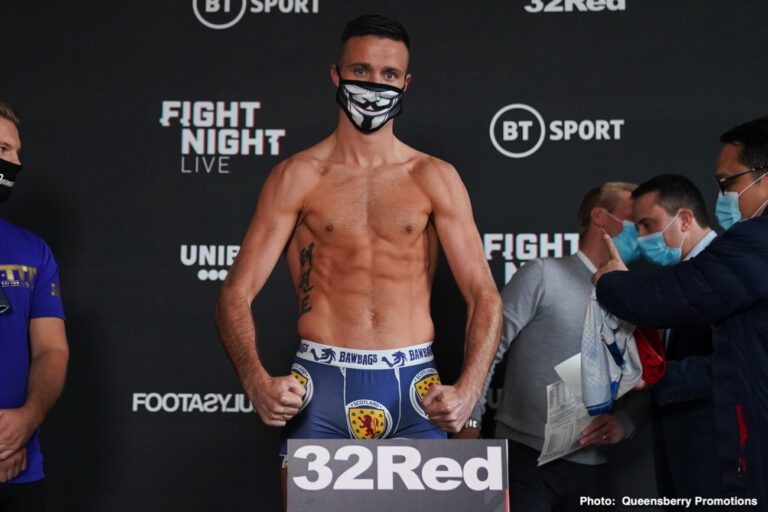 Josh Taylor v Khongsong, Edwards v Williams Weigh In Results