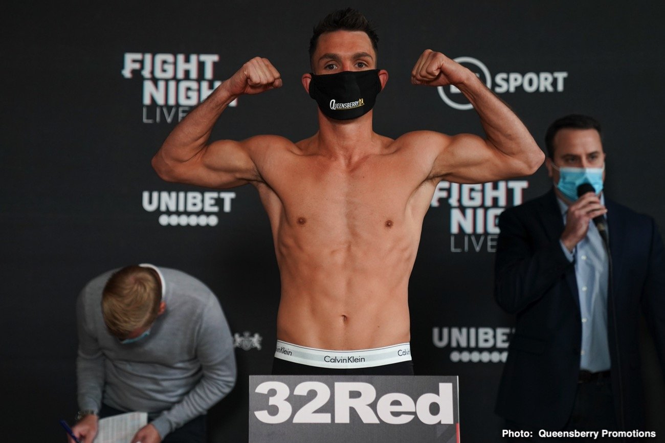 Boxing photo: Josh Taylor image Josh Taylor v Khongsong, Edwards v Williams Weigh In Results