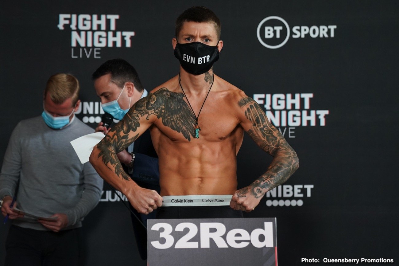 Boxing photo: Josh Taylor image Josh Taylor v Khongsong, Edwards v Williams Weigh In Results