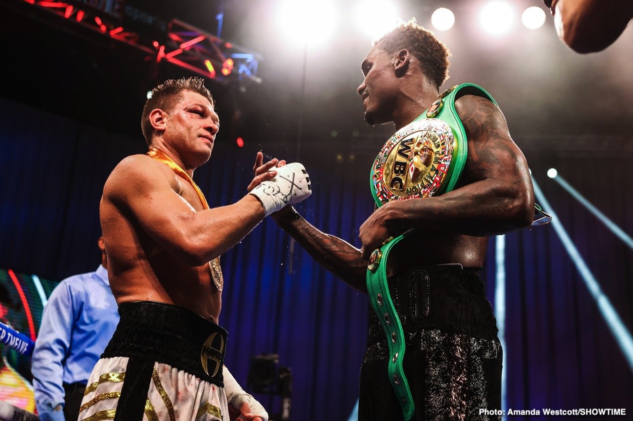 Photos: Jermell Charlo KOs Jeison Rosario; Jermall Charlo defeats Derevyanchenko