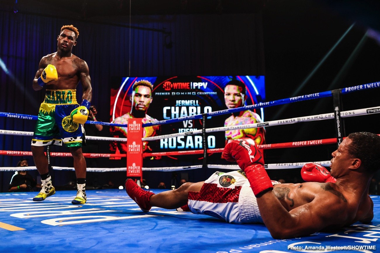 Jermell Charlo KOs Jeison Rosario in 8th round - Boxing Results