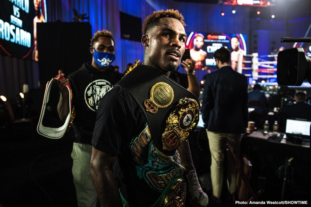 Photos: Jermell Charlo KOs Jeison Rosario; Jermall Charlo defeats Derevyanchenko