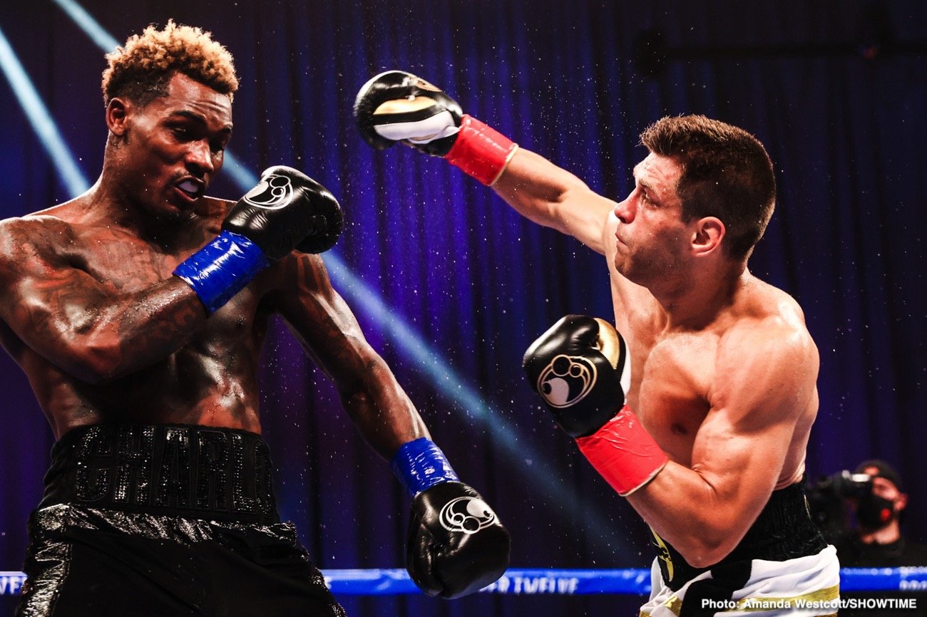 Photos: Jermell Charlo KOs Jeison Rosario; Jermall Charlo defeats Derevyanchenko