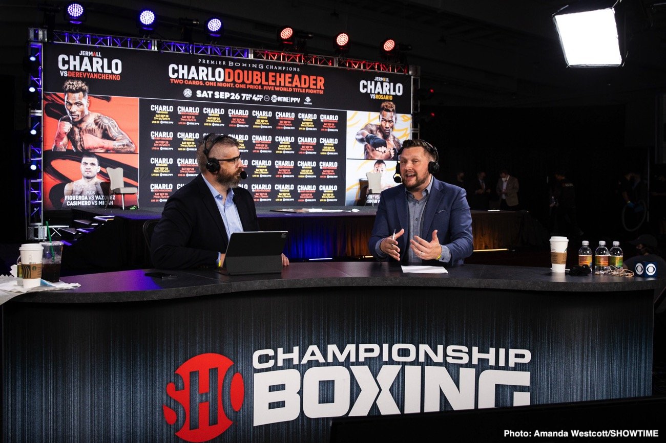 Boxing photo: Jeison Rosario, Jermall Charlo, Jermell Charlo, Sergiy Derevyanchenko image Charlo vs. Rosario / Charlo vs. Derevyanchenko Showtime PPV Weigh In Results