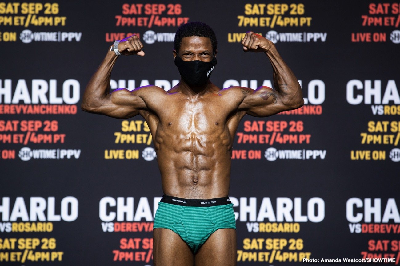 Charlo vs. Rosario / Charlo vs. Derevyanchenko Showtime PPV Weigh In Results