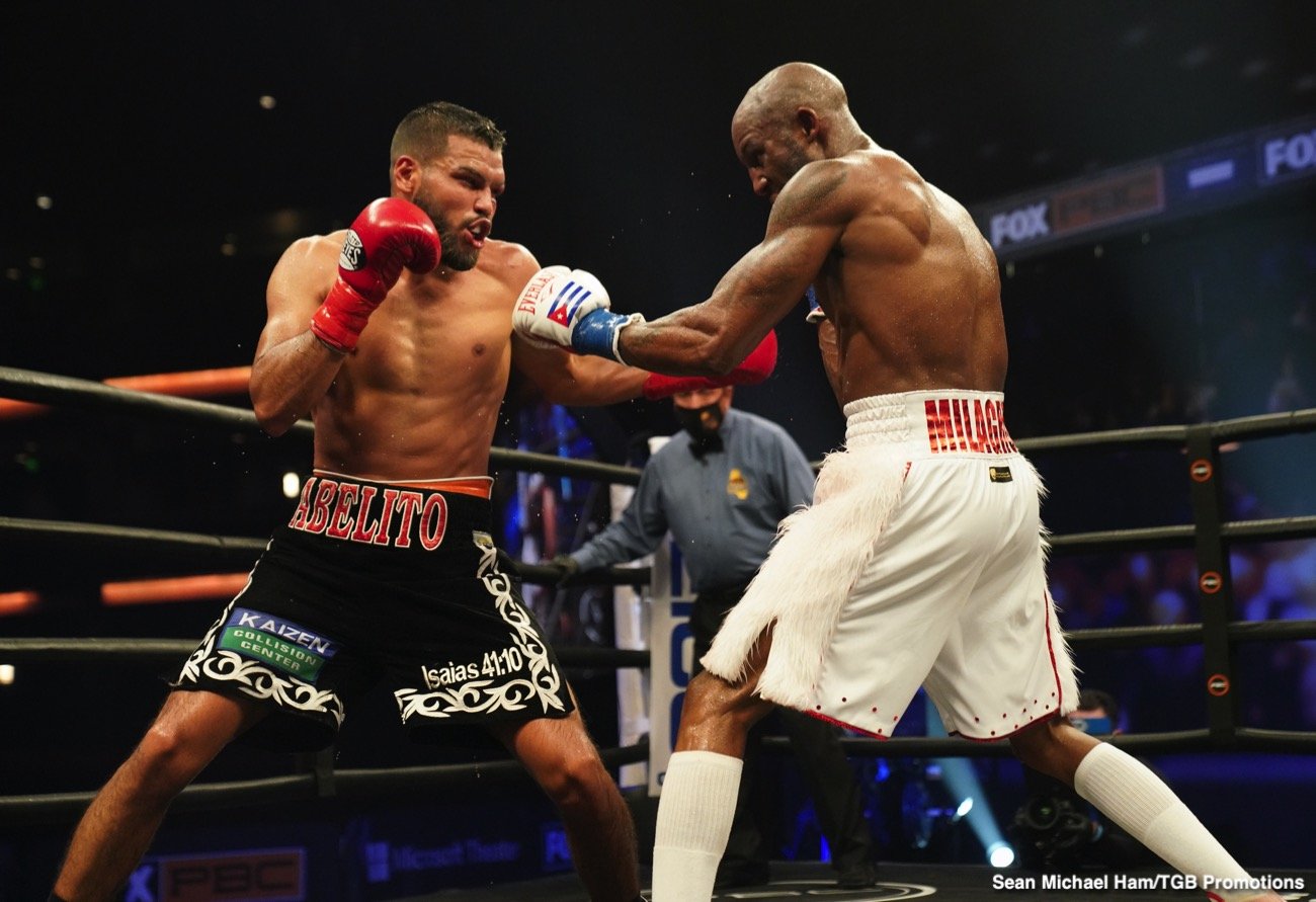 Boxing photo: Abel Ramos, Yordenis Ugas image Yordenis Ugas decisions Abel Ramos - Boxing Results