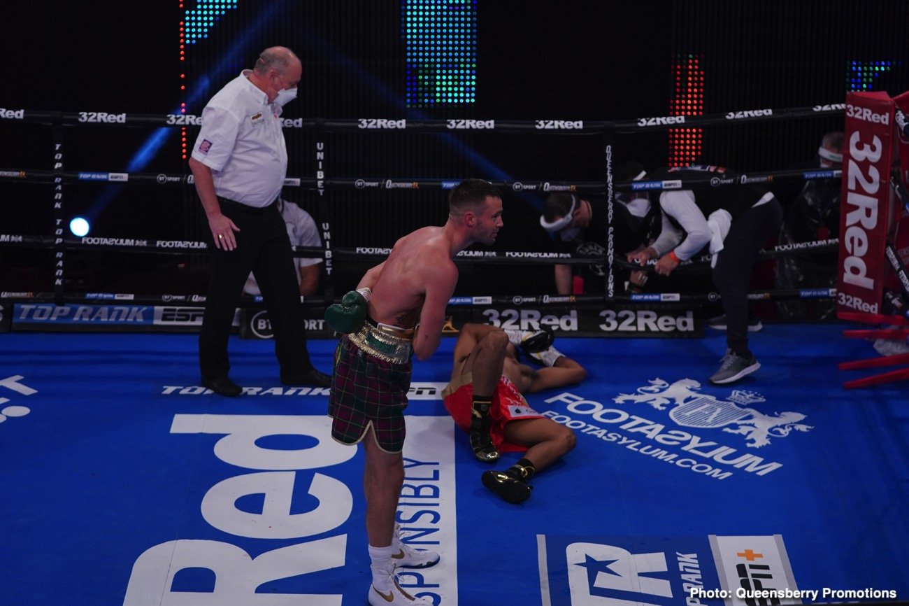 Josh Taylor Destroys Khongsong In A Round With Brutal Body Shot -Boxing Results