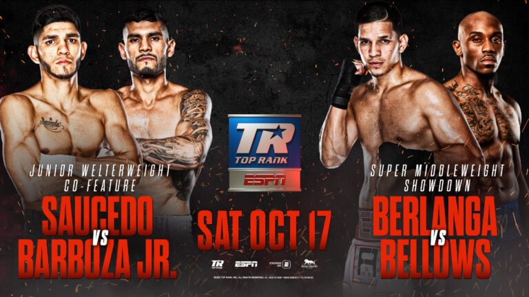 Saucedo vs Barboza & Berlanga vs. Bellows on Lomachenko - Lopez card on Oct.17