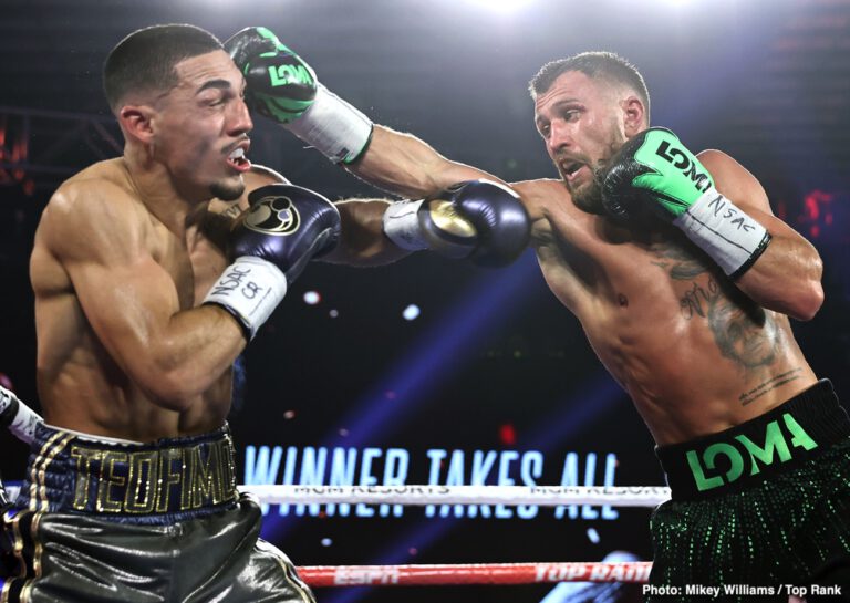 Bob Arum wants Teofimo vs. Lomachenko rematch next on PPV