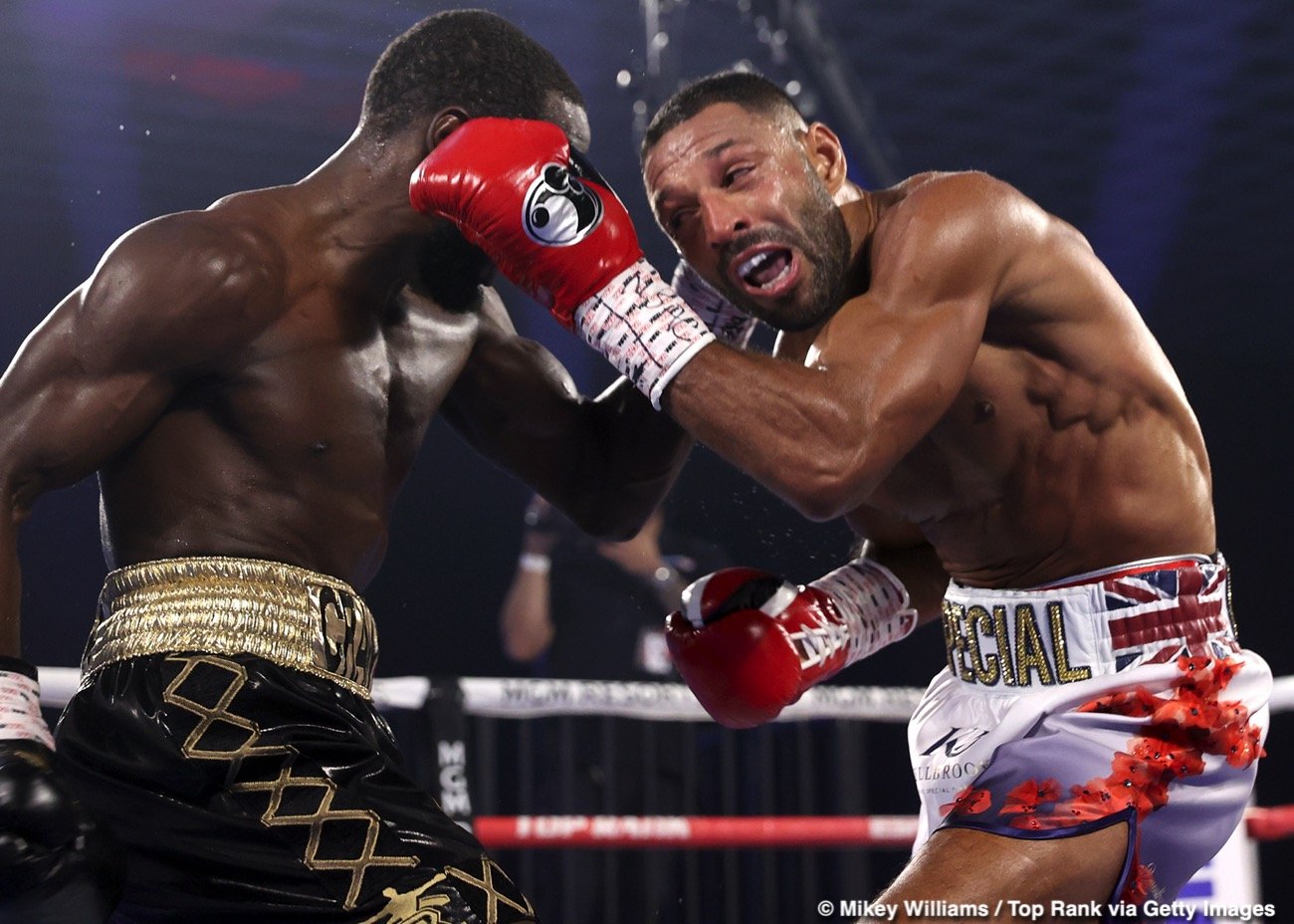 Photo: Amir Khan faces Kell Brook in February 2022 in Manchester, England Amir Khan faces Kell Brook in February 2022 in Manchester, England
