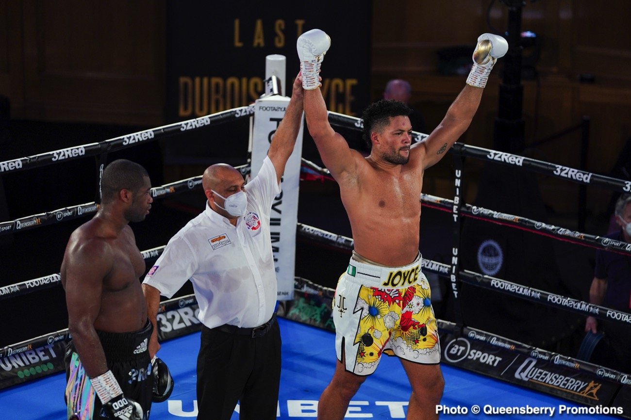 Joe Joyce says Oleksandr Usyk fight expected for April