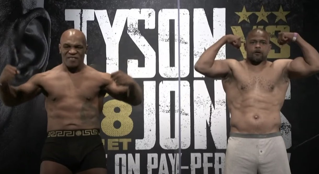 Mike Tyson - Roy Jones Jr BT Sport Box Office Weigh In Live Stream