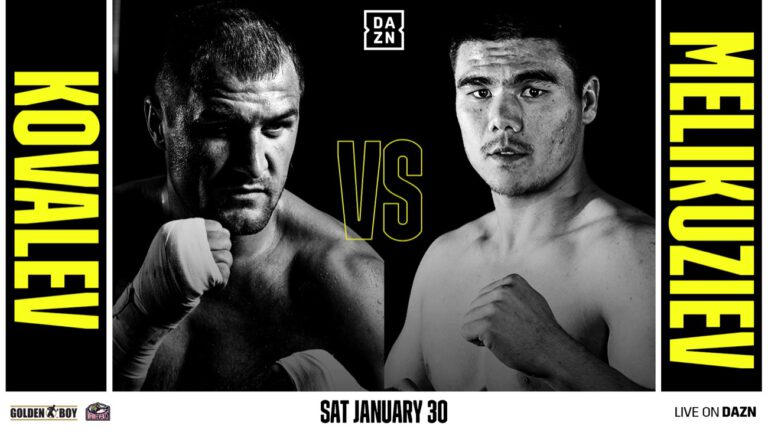 Sergey Kovalev vs. Bektemir Melikuziev moved to Indio, CA on Jan.30th