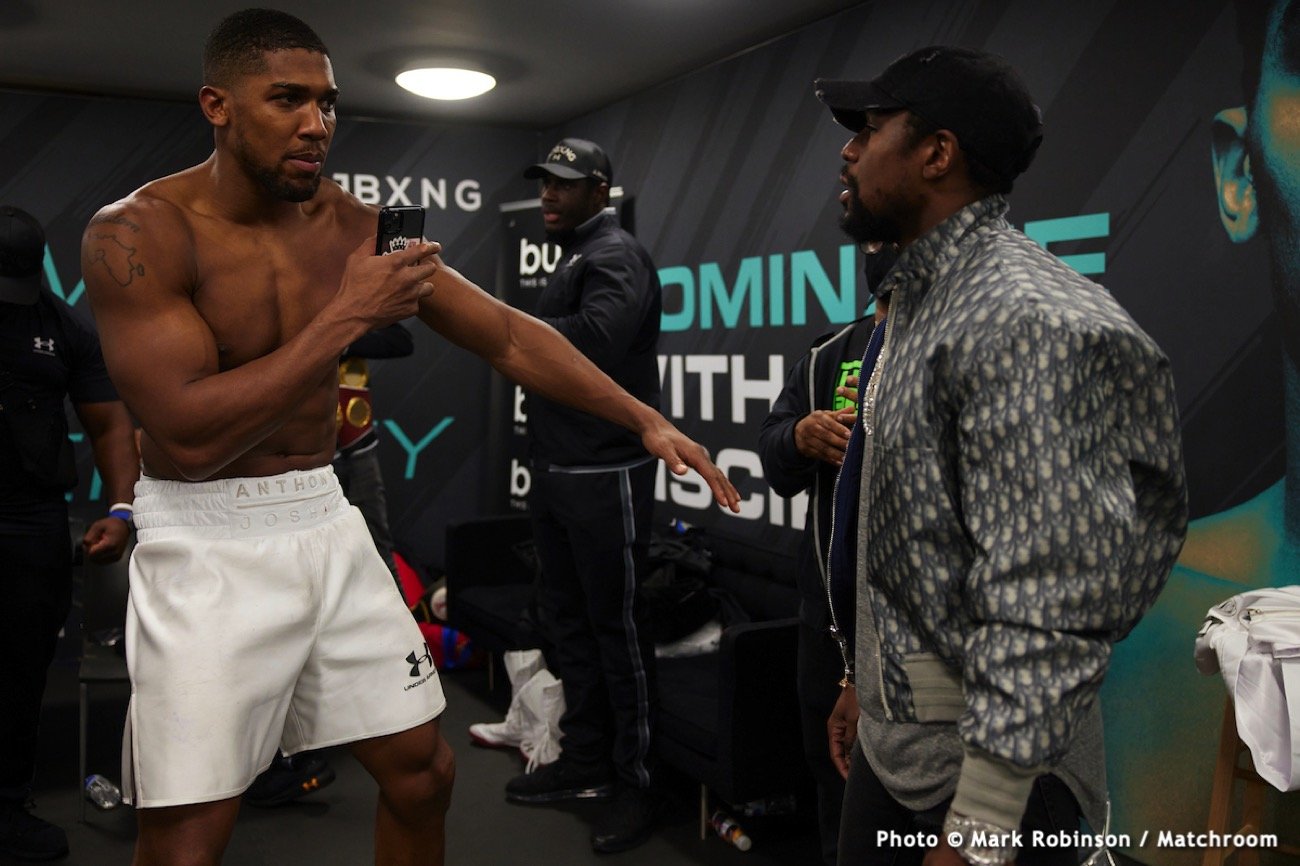 Floyd Mayweather Was A Surprise Spectator At Joshua - Pulev, Says He Is "Proud" Of Joshua