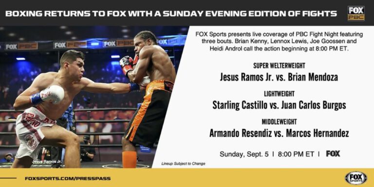 Jesús Ramos vs Brian Mendoza Headlines FOX PBC on Sept 5