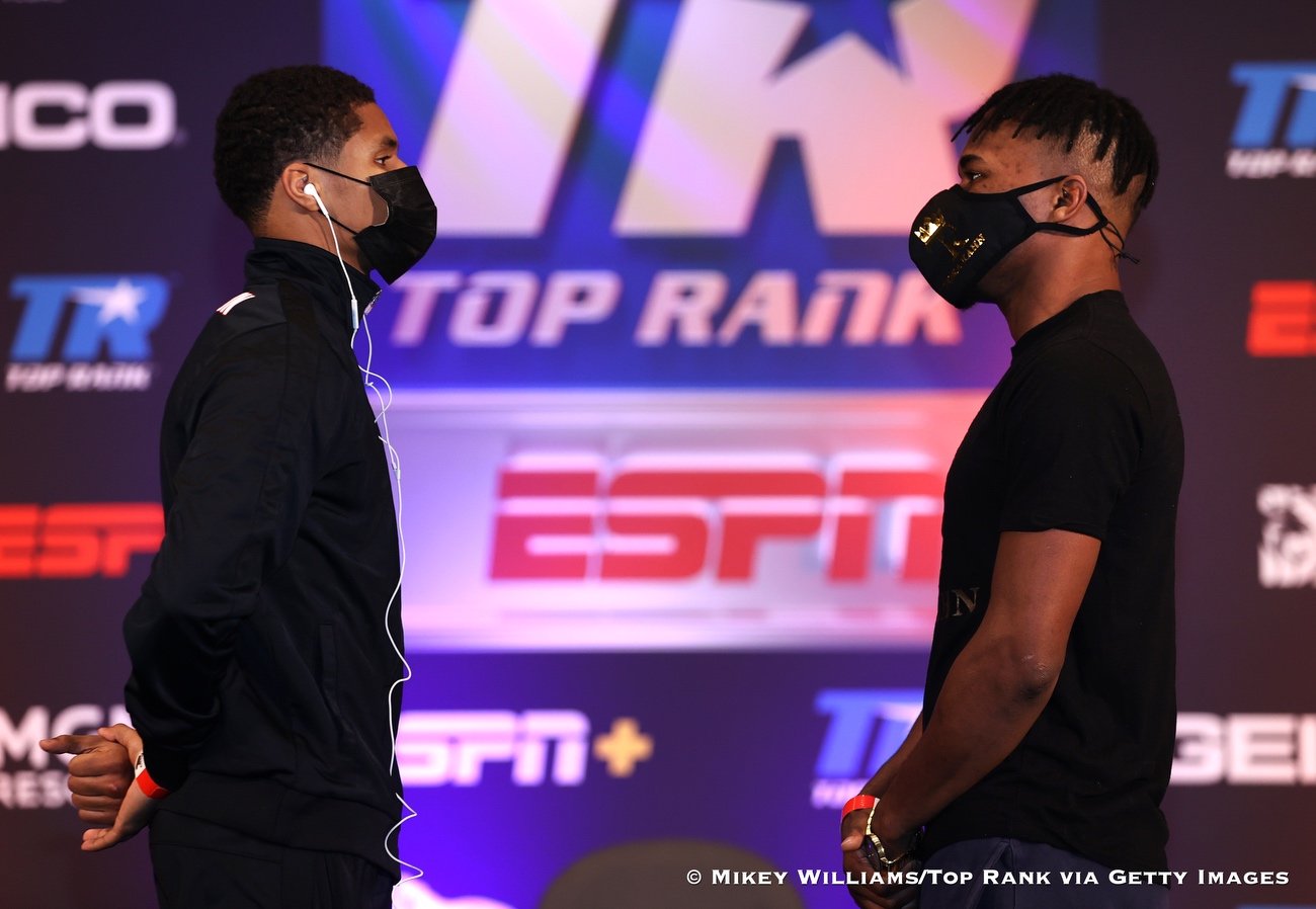 Boxing photo: Edgar Berlanga, Elvis Rodriguez, Felix Verdejo, Masayoshi Nakatani, Robeisy Ramirez, Shakur Stevenson, Toka Kahn Clary image Shakur Stevenson - Toka Kahn Clary Final Presser Notes & Quotes