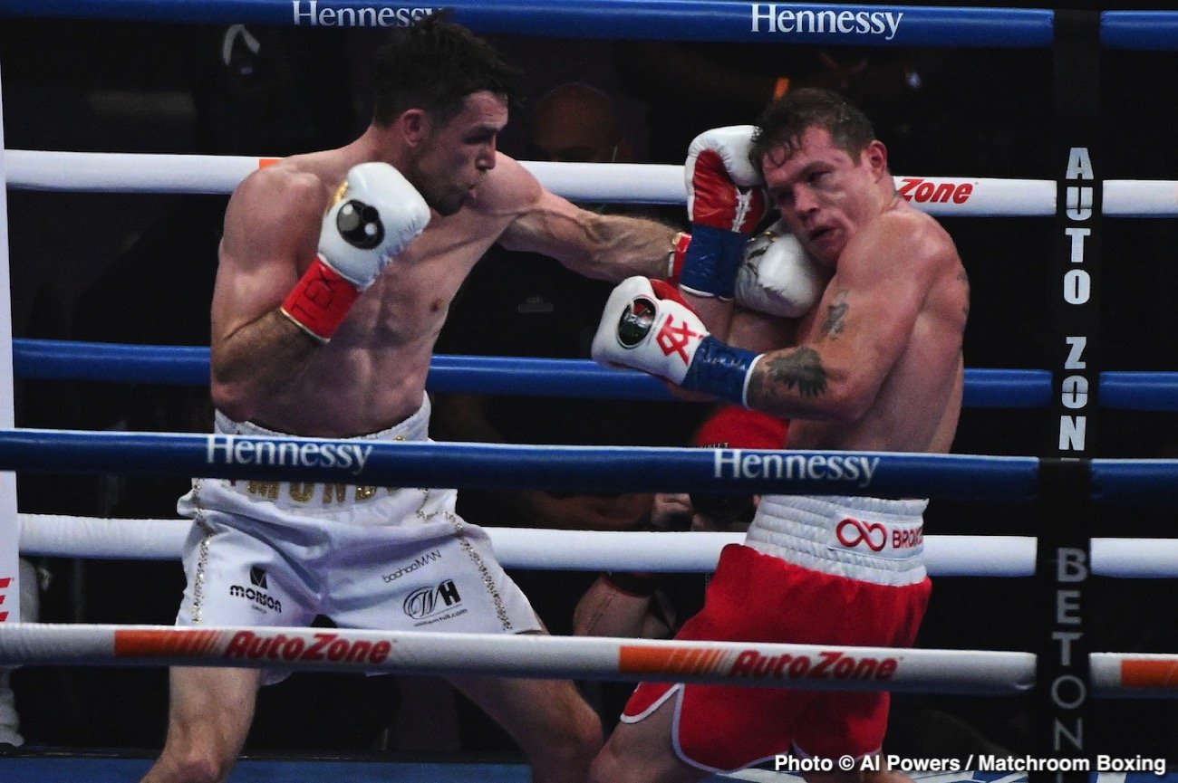 Callum Smith being trained by Buddy McGirt to prepare for 175