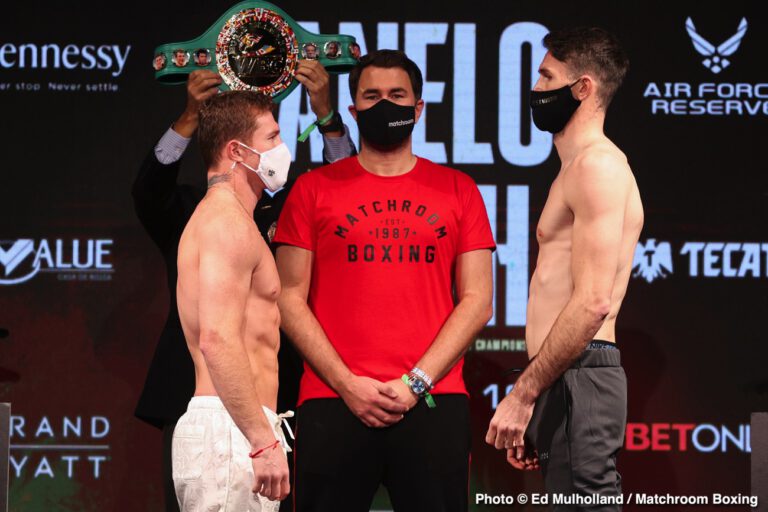 Canelo Alvarez vs. Callum Smith - DAZN weights