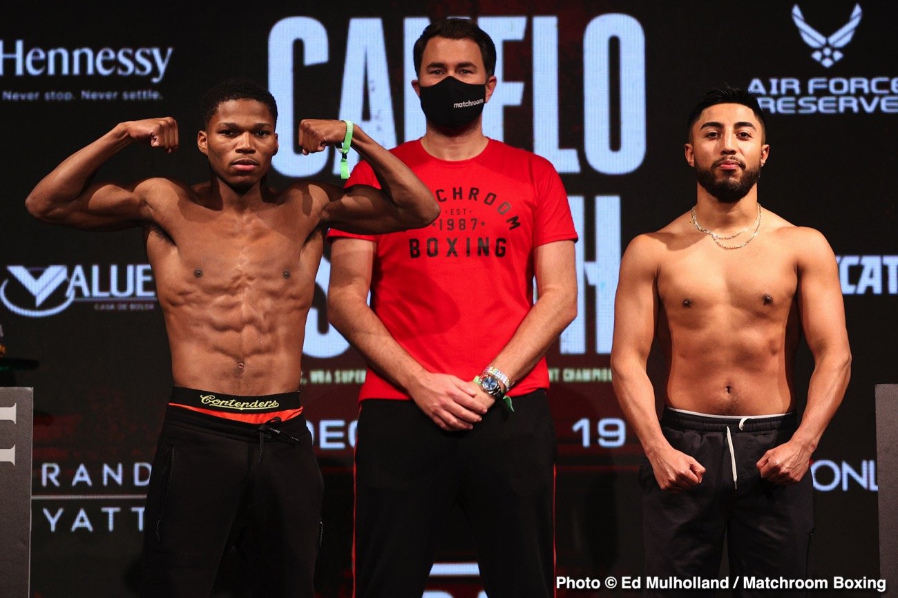 Boxing photo: Billy Joe Saunders, Callum Smith, Canelo Alvarez, Eddie Hearn, Gennadiy Golovkin image Canelo Alvarez vs. Callum Smith - DAZN weights