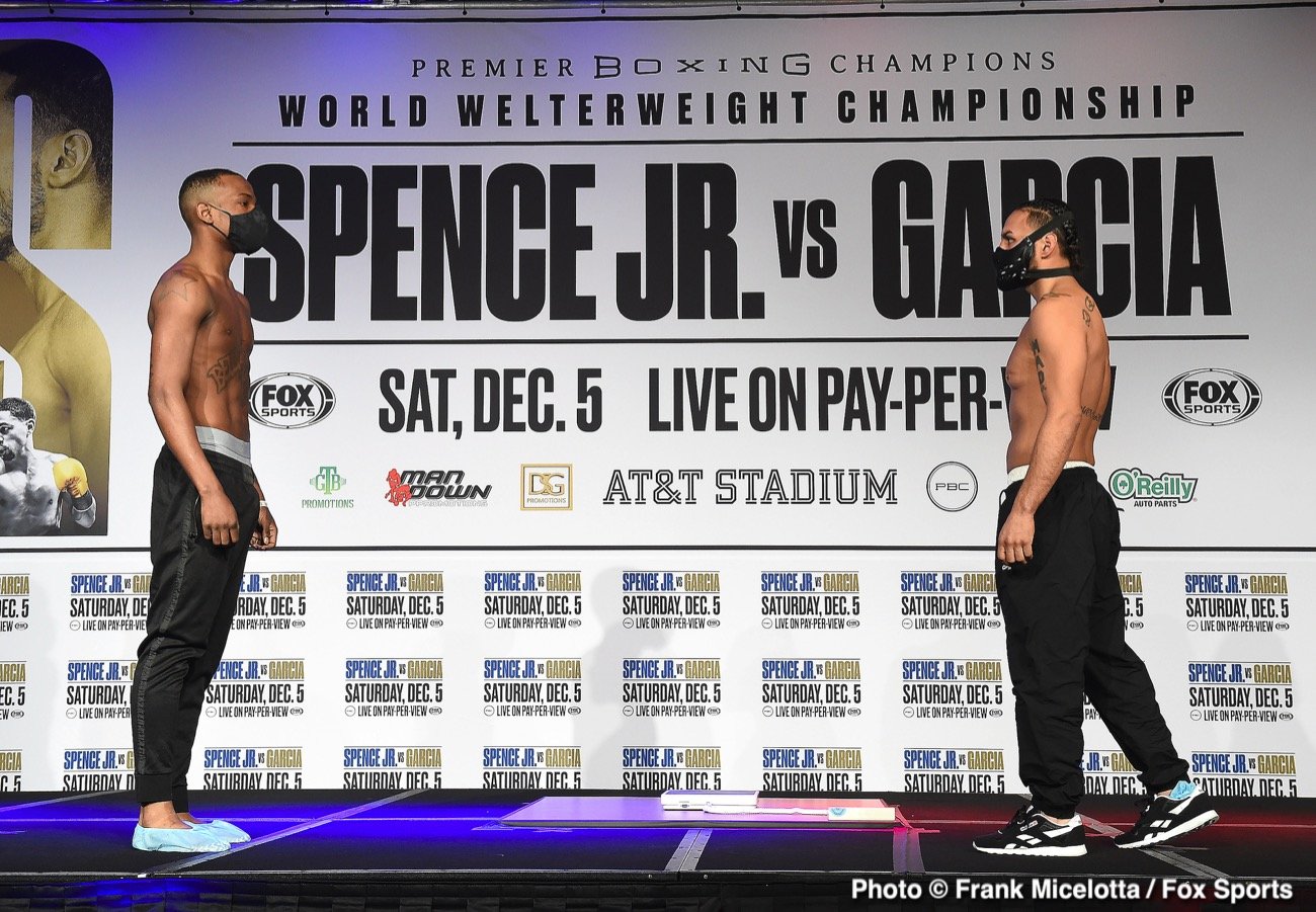 Photo: Fox Sports PBC PPV Spence v Garcia Fight Night Weigh-In Fox Sports PBC PPV Spence v Garcia Fight Night Weigh-In